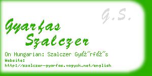 gyarfas szalczer business card